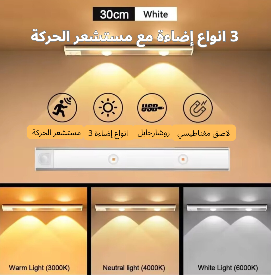 Led détecteur de mouvement 30 centimètres F