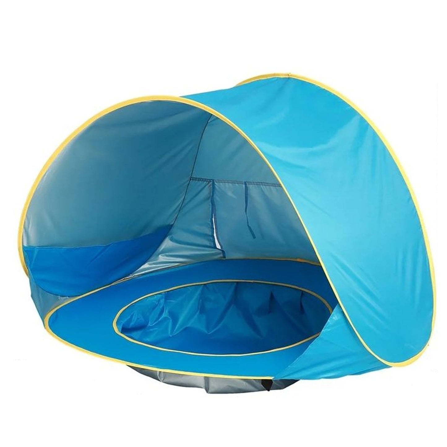 Tante bébé avec piscine