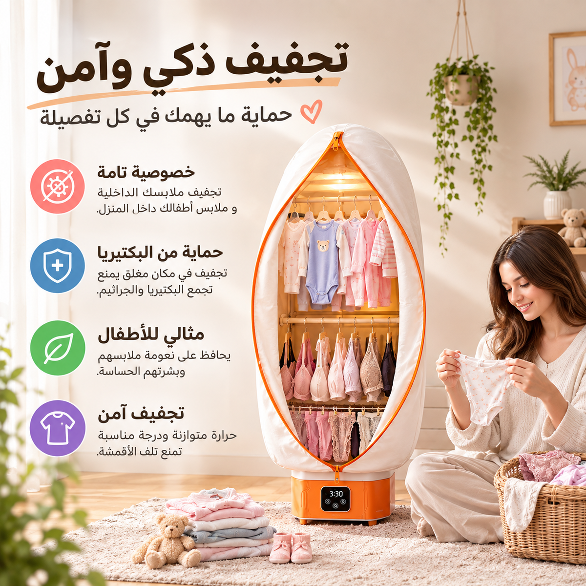 مجفف وحامي الملابس الاحترافي