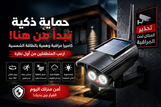مصباح الطاقة الشمسية على شكل كاميرة